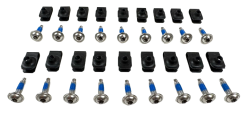 36 pcs 1997 to 2006 Wrangler Stainless TJ Bumper End Cap Torx Screw and U-Nut Complete KIT